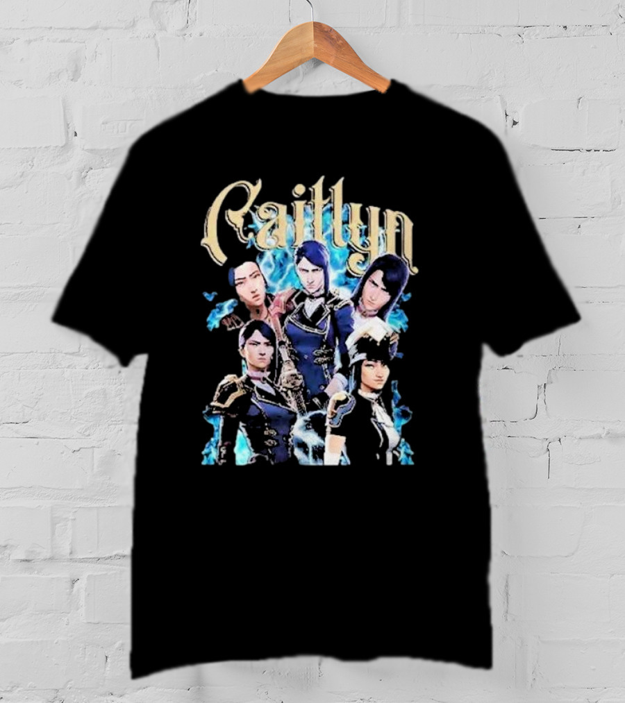 Caitlyn Kiramman League Of Legends Character Montage T-Shirt