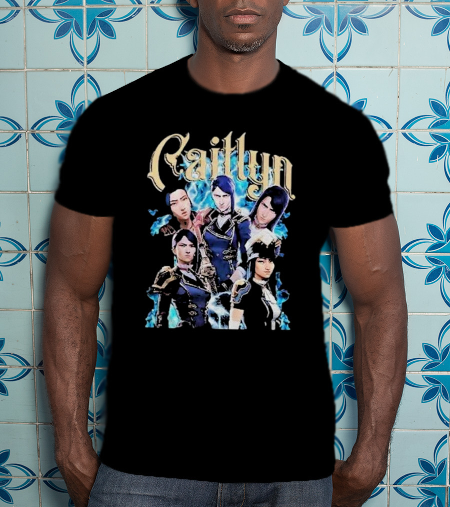 Caitlyn Kiramman League Of Legends Character Montage T-Shirt