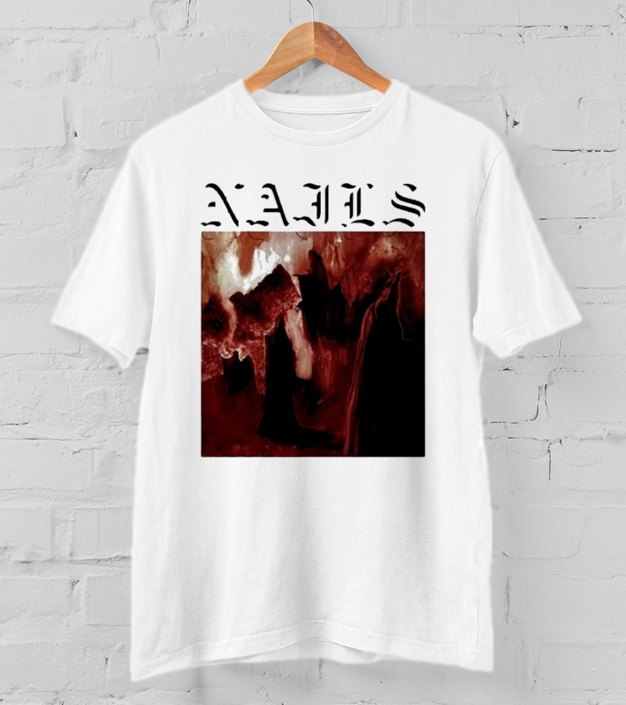 NAILS Abandon All Life Dark Abstract T-Shirt