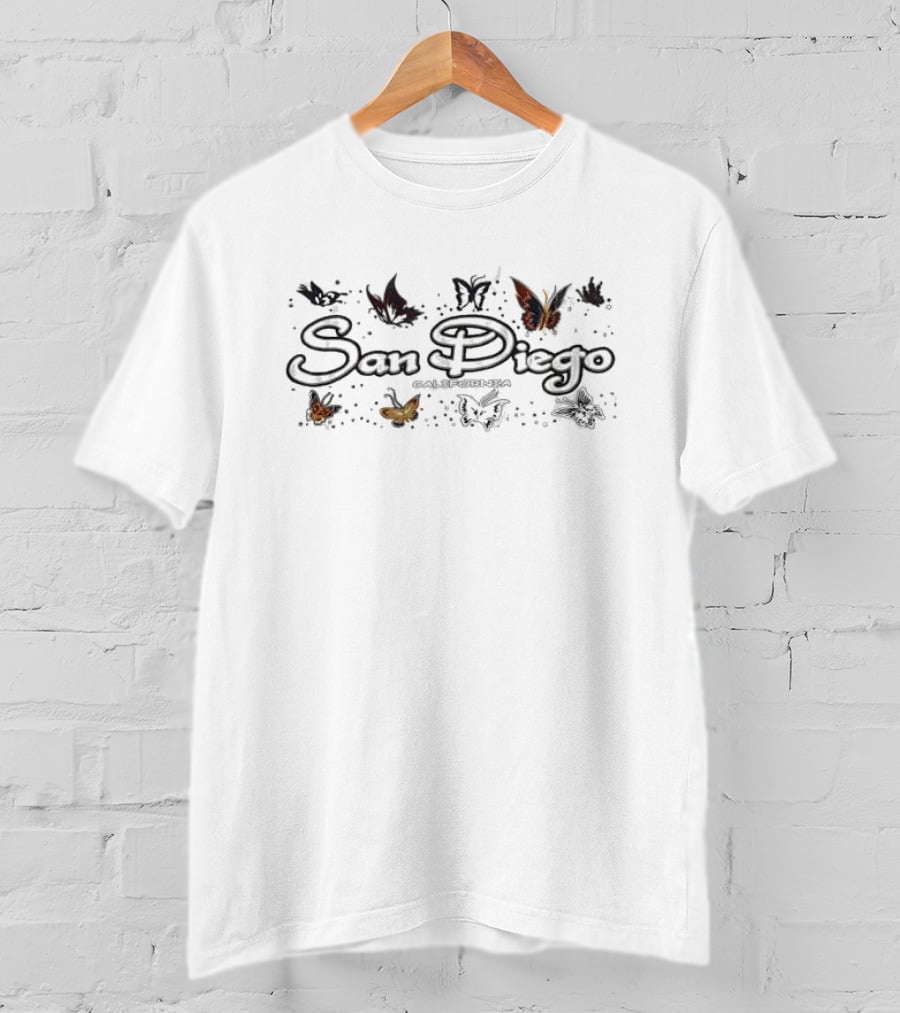 San Diego California Butterflies T-Shirt