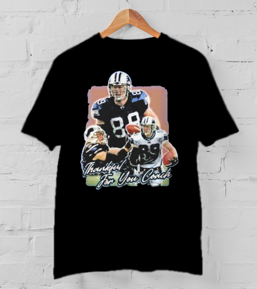 Thankful For You Coach Football Gratitude 89 Detroit T-Shirt