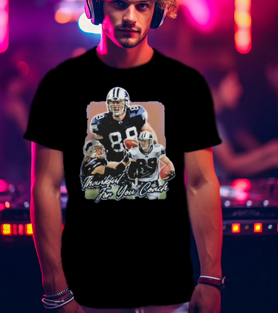 Thankful For You Coach Football Gratitude 89 Detroit T-Shirt