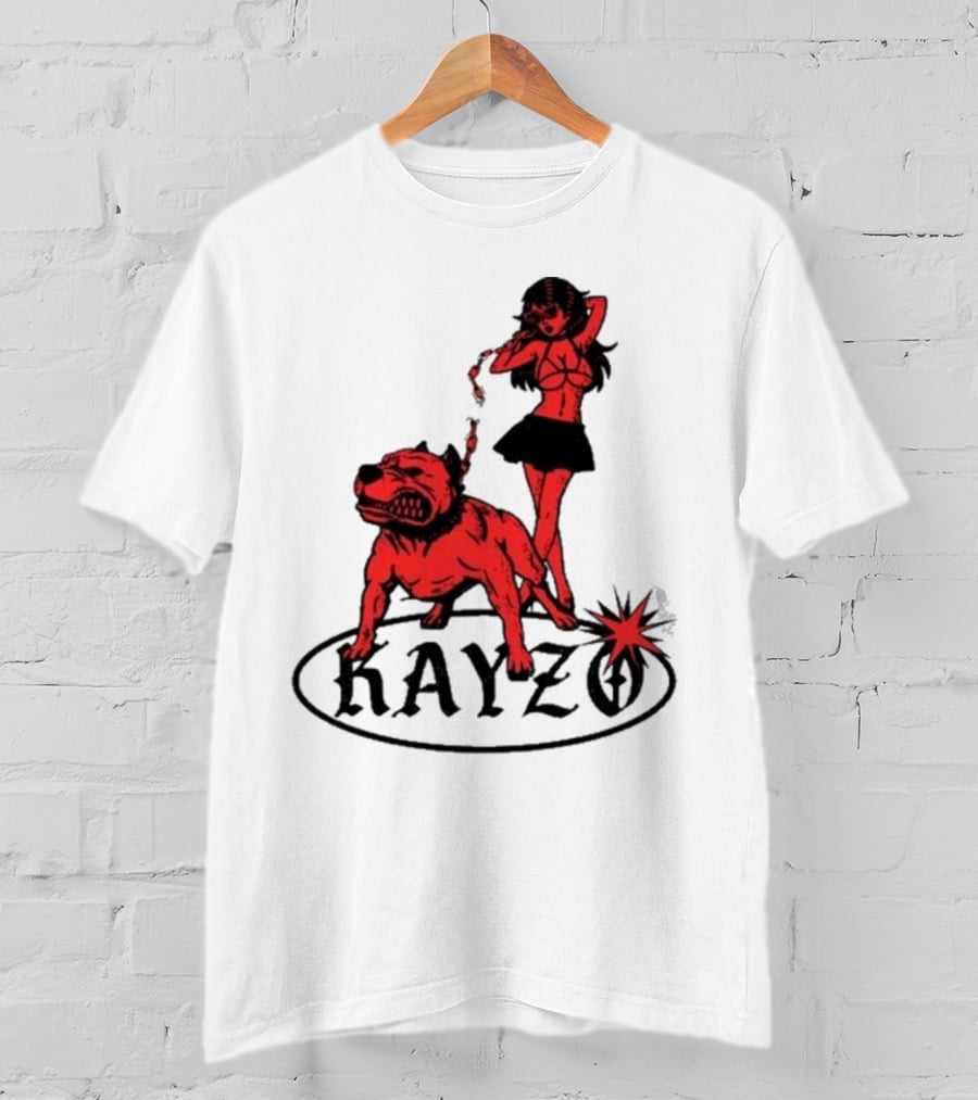 Kayzo Unleashed Red Dog And Woman T-Shirt