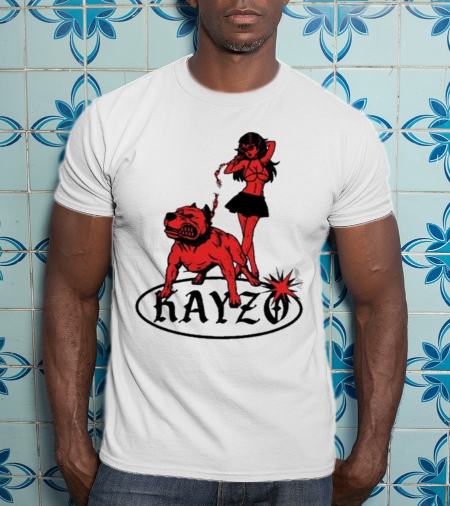 Kayzo Unleashed Red Dog And Woman T-Shirt