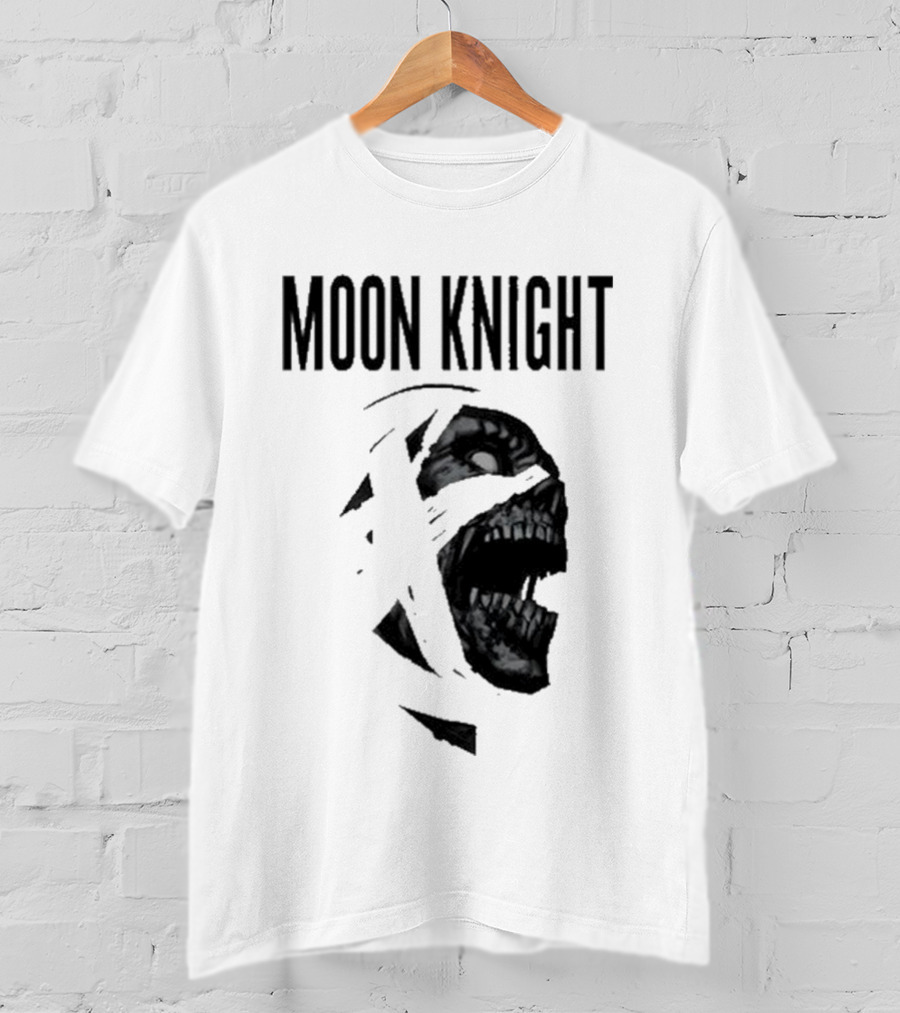 Moon Knight Logo With Intense Wrapped Mask T-Shirt