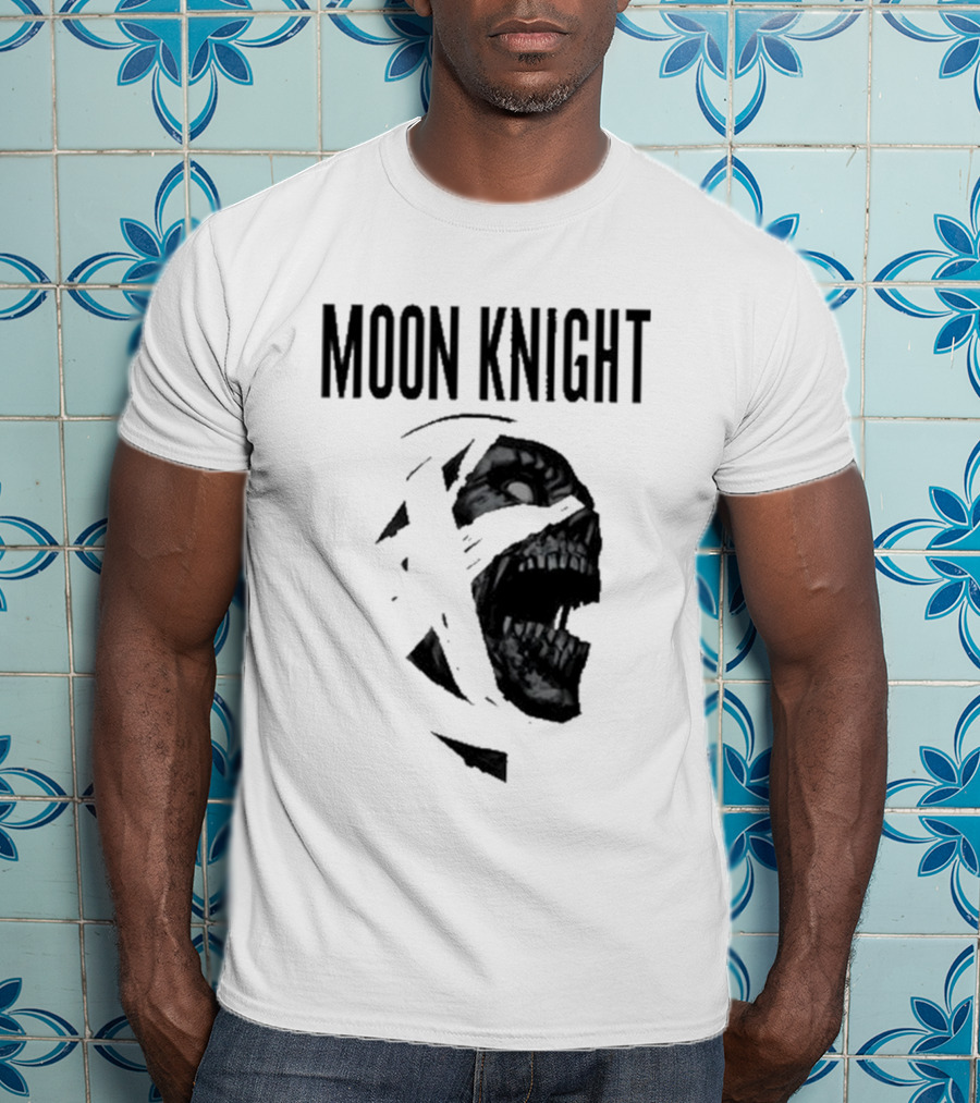 Moon Knight Logo With Intense Wrapped Mask T-Shirt