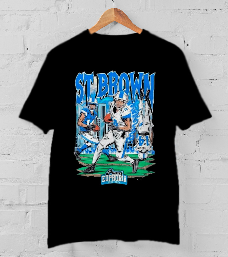St Brown Planet Euphoria Football 1950 T-Shirt