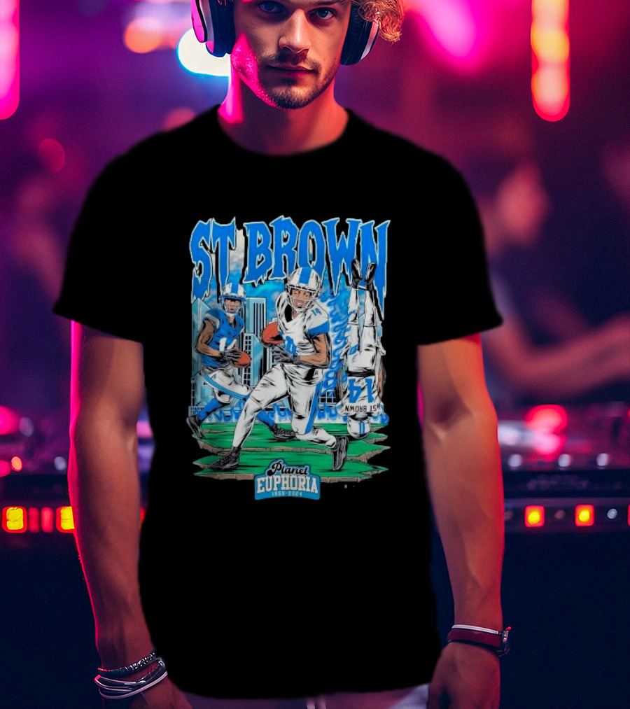St Brown Planet Euphoria Football 1950 T-Shirt