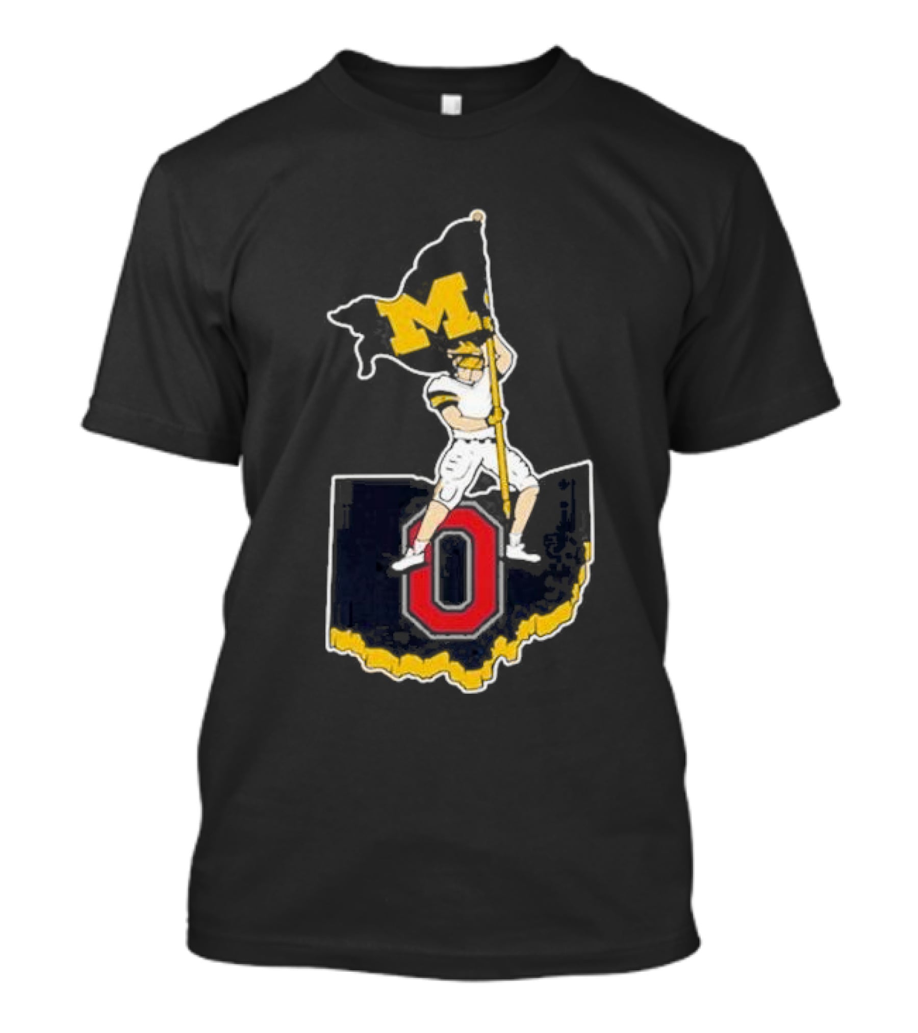 Dave Portnoy Michigan Flag Plant On Ohio Outline T-Shirt