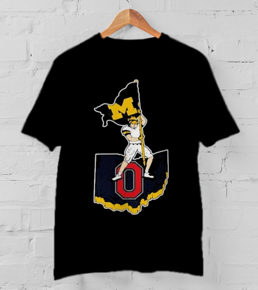 Dave Portnoy Michigan Flag Plant On Ohio Outline T-Shirt