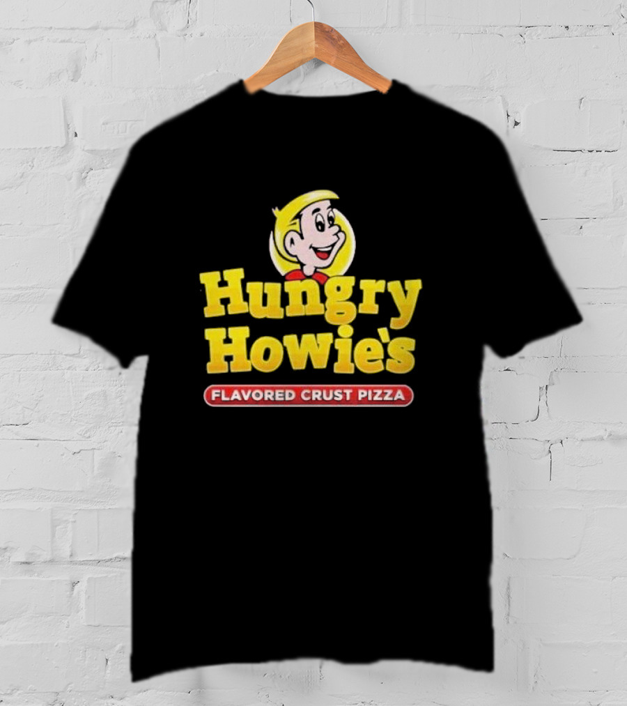 Hungry Howie's Flavored Crust Pizza Logo Vintage Character T-Shirt