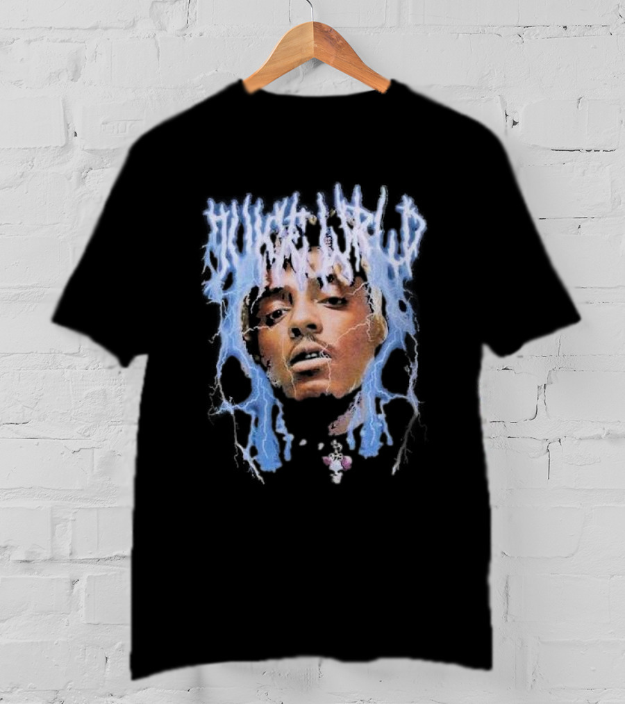 Juice WRLD Lightning Face Surrounded By Blue Electricity T-Shirt