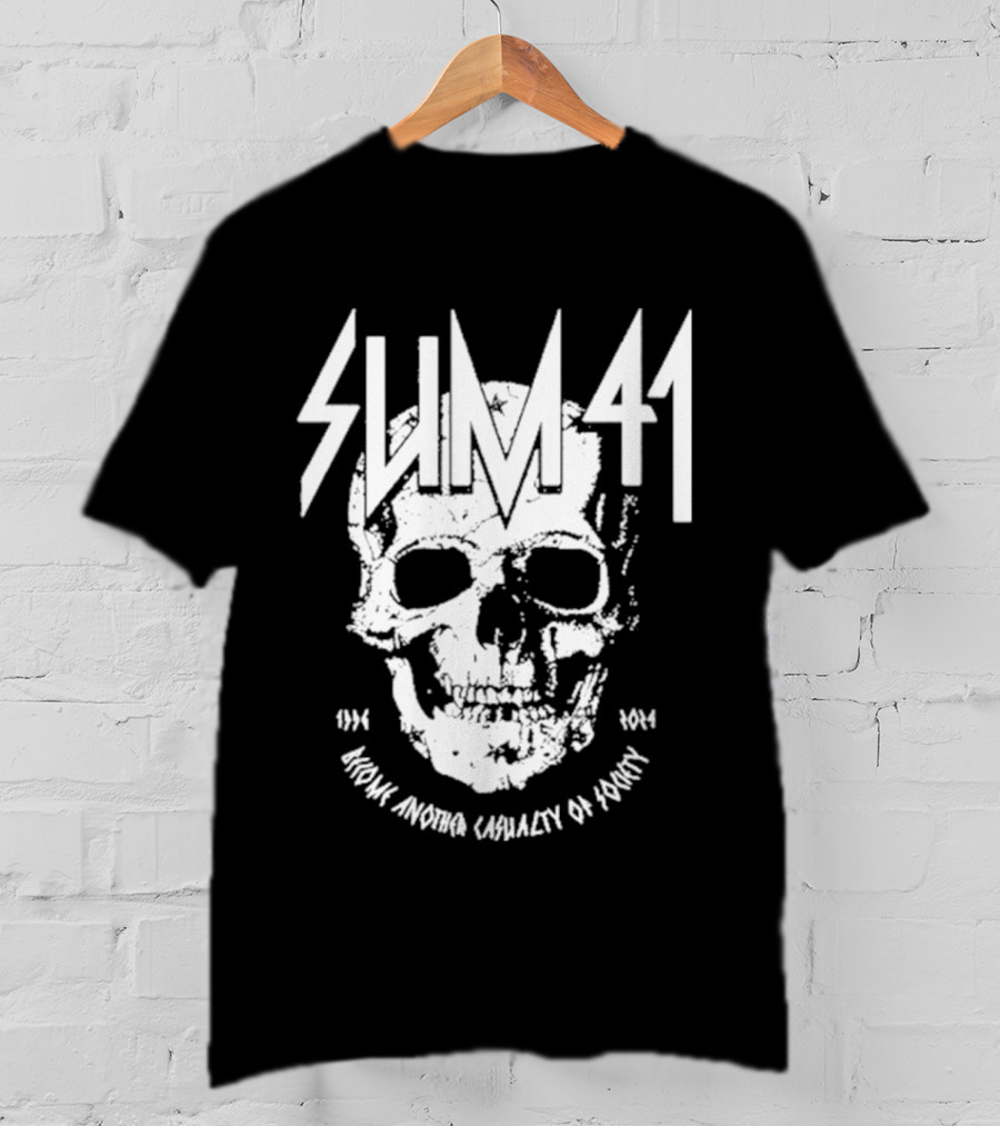 SUM 41 Iconic Another Casualty Of Society Skull 1996-2014 T-Shirt