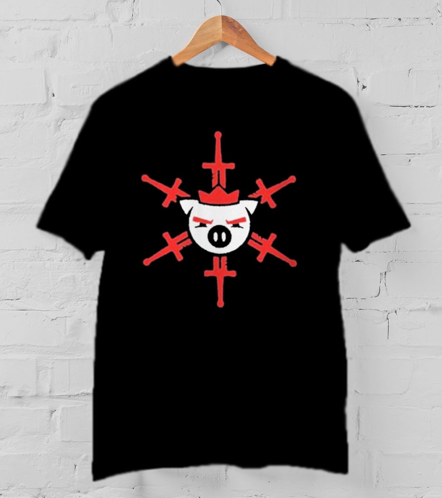 Technoblade Holiday Swordflake Pig Crown T-Shirt