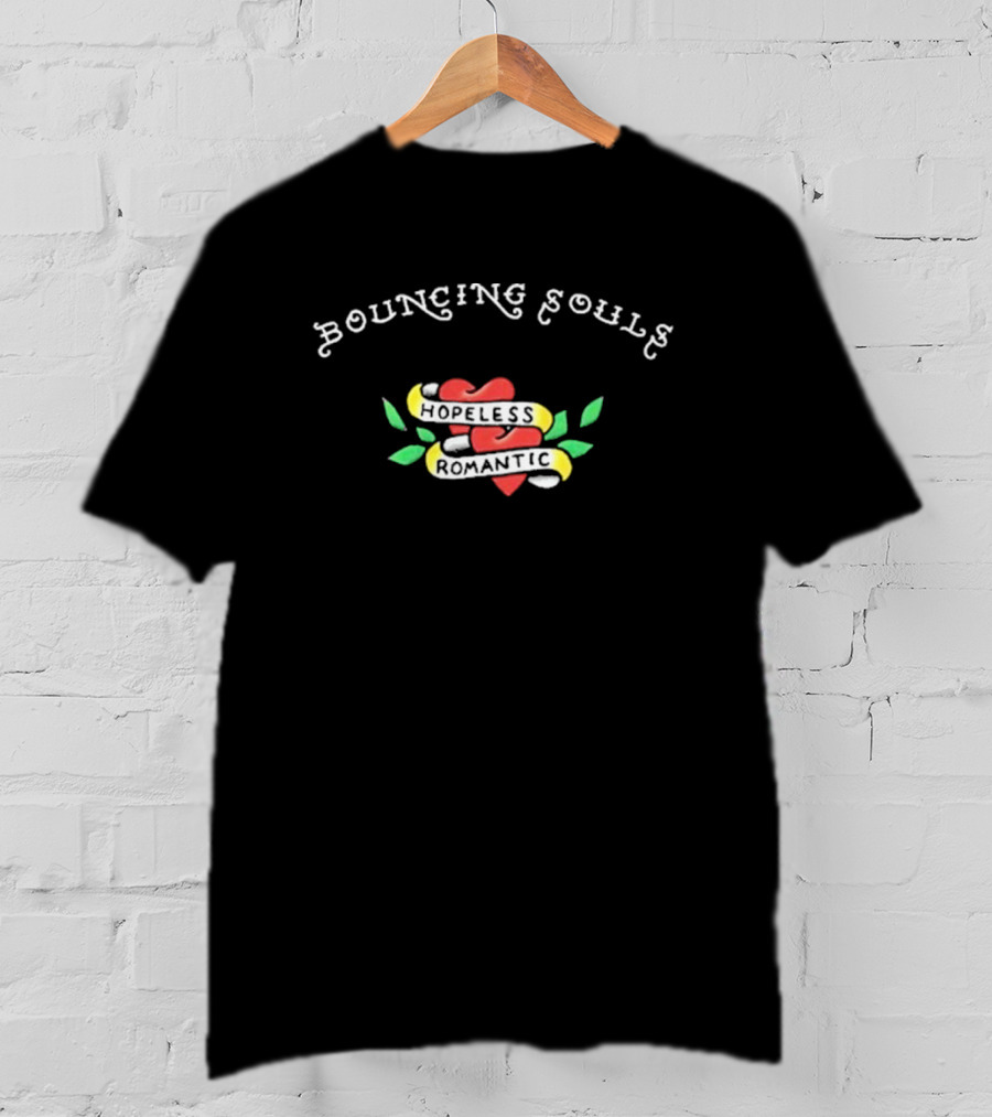 Bouncing Souls Hopeless Romantic Heart And Banner T-Shirt