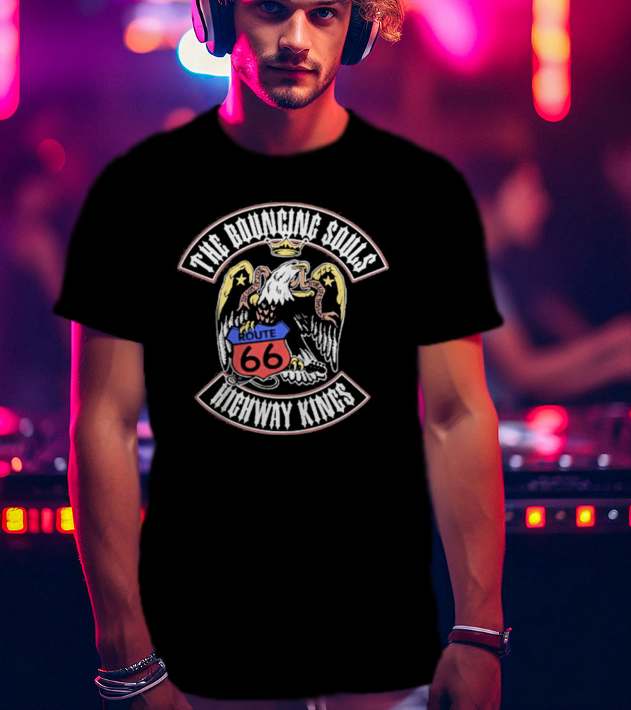 The Bouncing Souls Route 66 Highway Kings Eagle Emblem T-Shirt