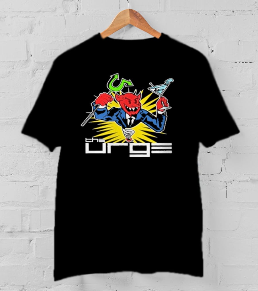The Urge Devil Holding Pitchfork And Martini T-Shirt