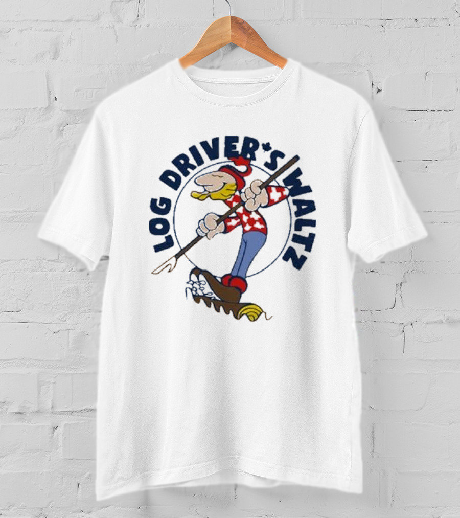 Log Driver’s Waltz Cartoon Character In Red Plaid And Blue Jeans T-Shirt