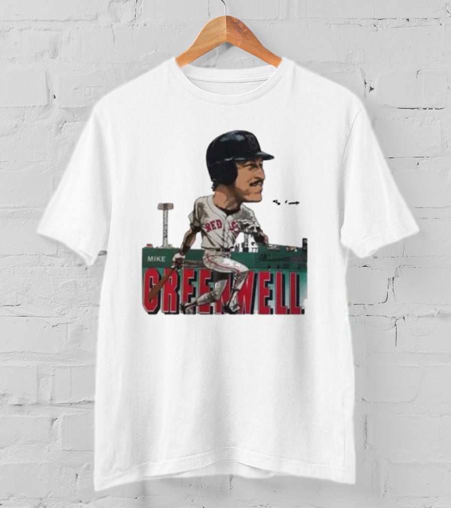 Mike Greenwell Boston Red Sox Baseball Legend Caricature Fenway Park T-Shirt