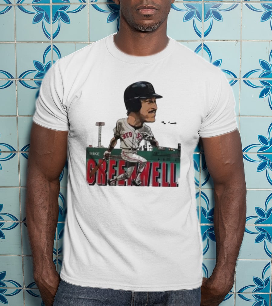 Mike Greenwell Boston Red Sox Baseball Legend Caricature Fenway Park T-Shirt