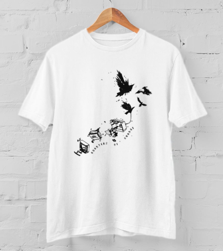 Quarters Of Change Bird With Flying Birds And Vintage Hardware T-Shirt