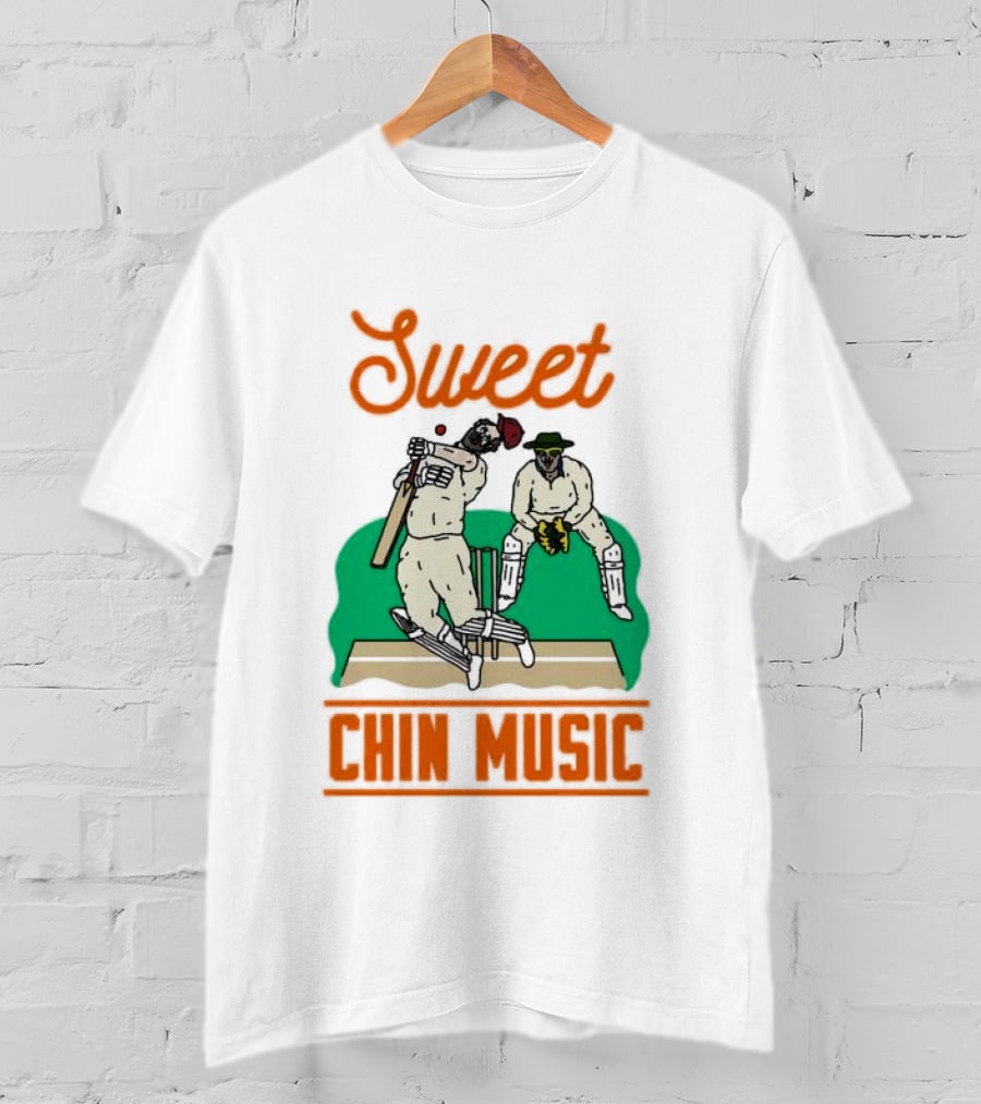 Sweet Chin Music Cricket Scene T-Shirt