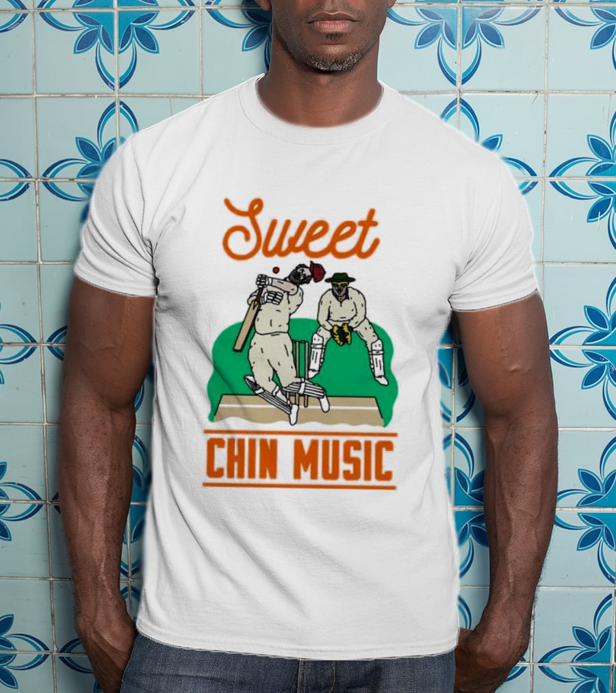 Sweet Chin Music Cricket Scene T-Shirt