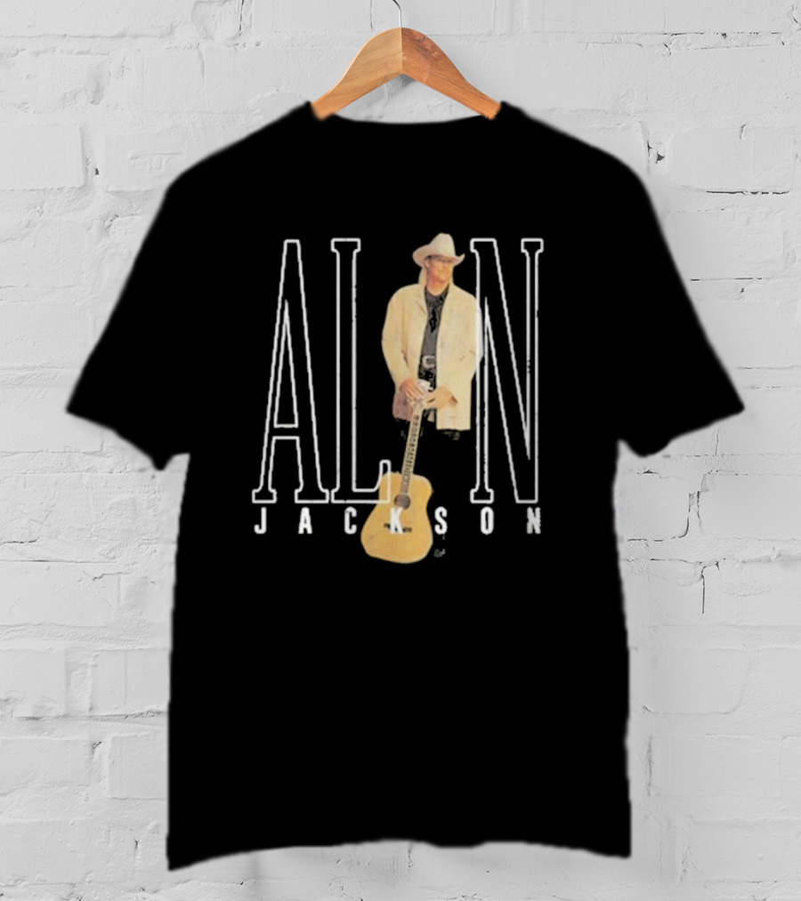 Alan Jackson Country Music Icon Standing With Guitar T-Shirt