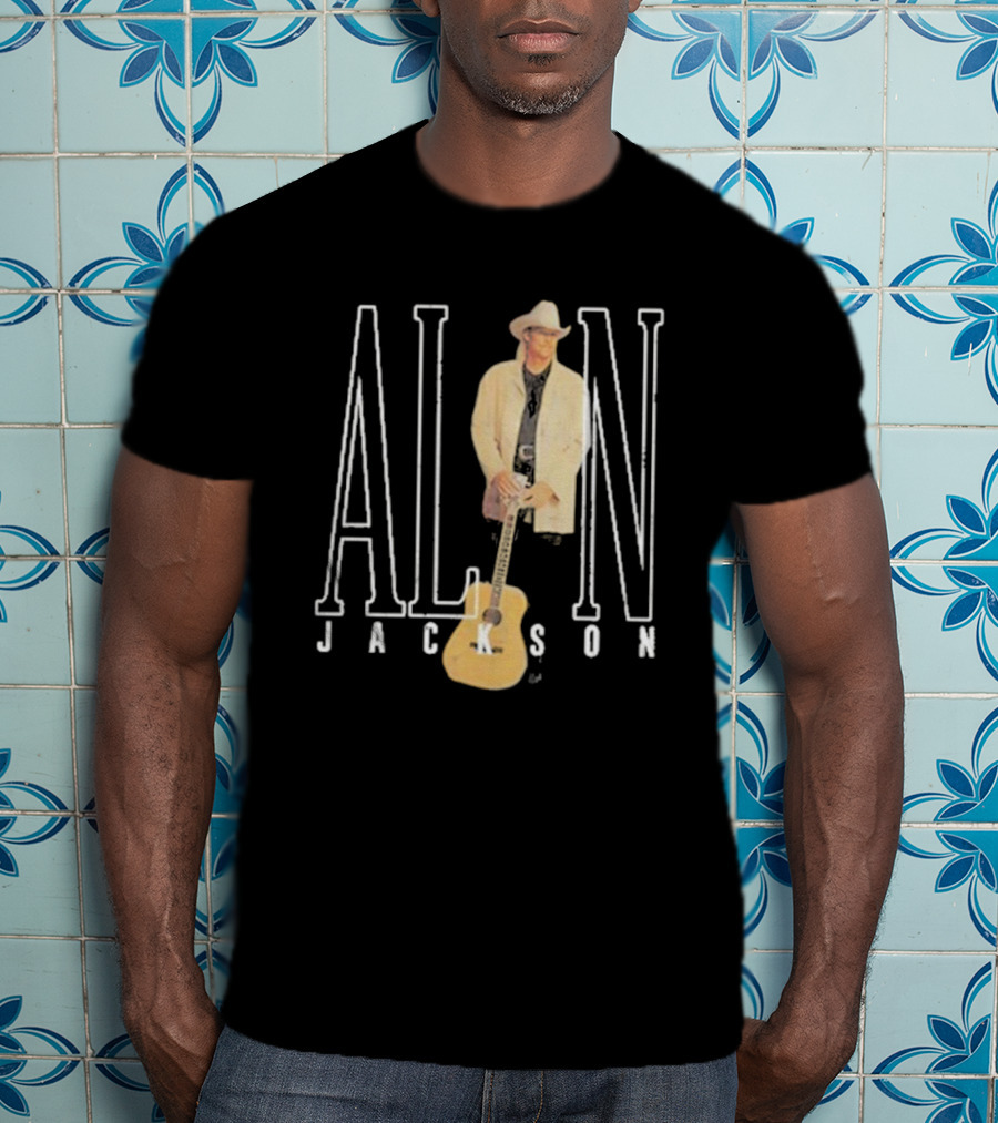 Alan Jackson Country Music Icon Standing With Guitar T-Shirt