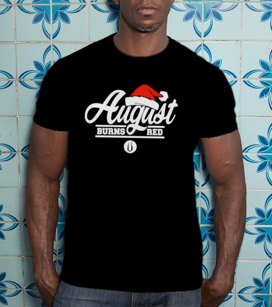 August Burns Red Christmas Santa Hat Branding T-Shirt
