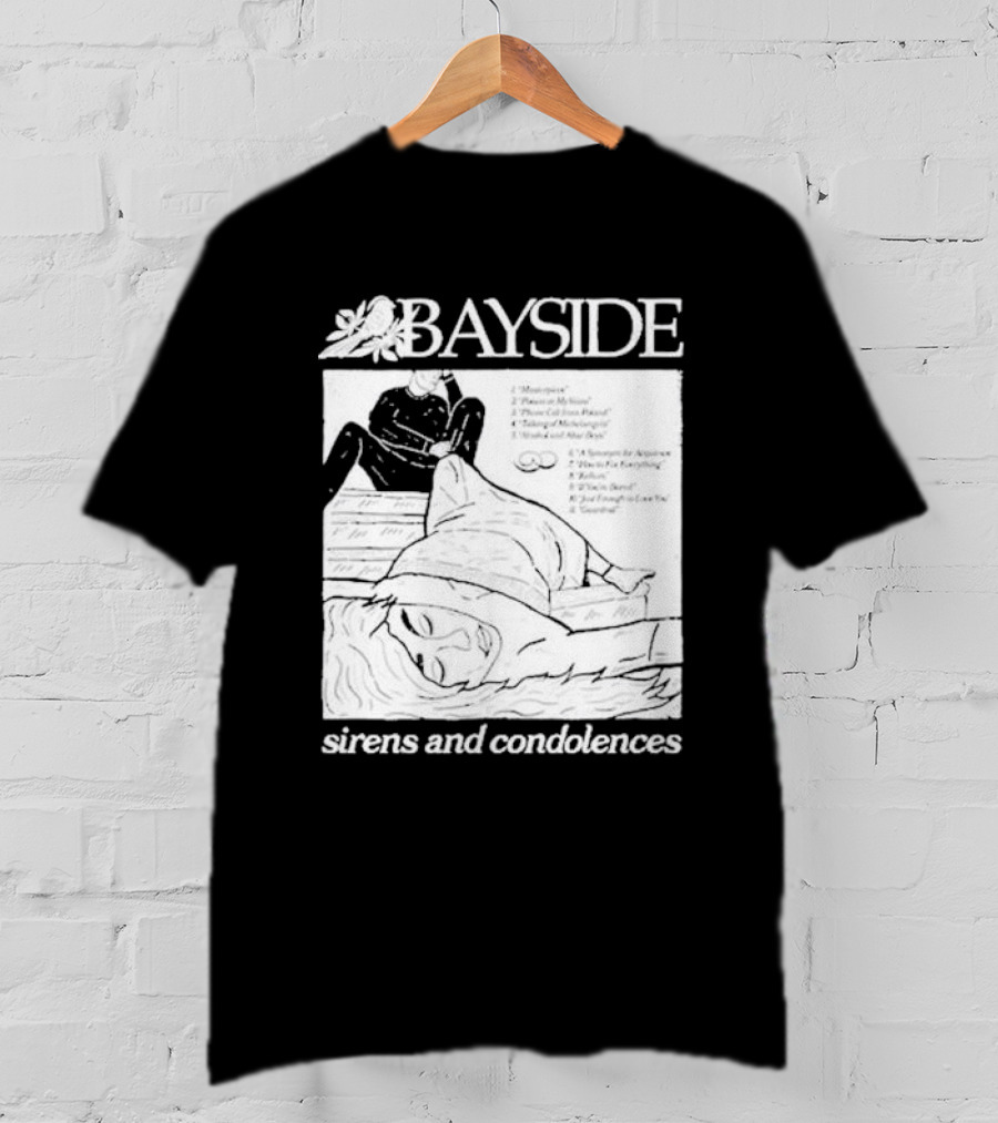Bayside Sirens And Condolences Album Cover Artwork With Tracklist T-Shirt