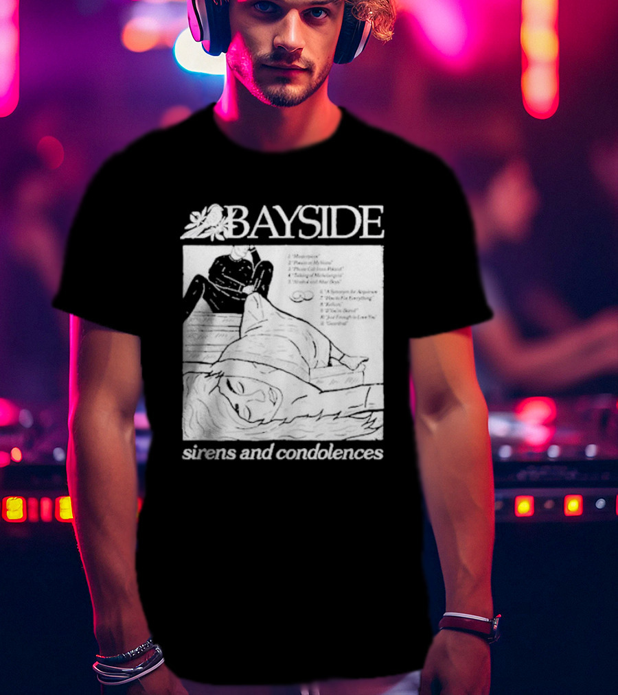 Bayside Sirens And Condolences Album Cover Artwork With Tracklist T-Shirt