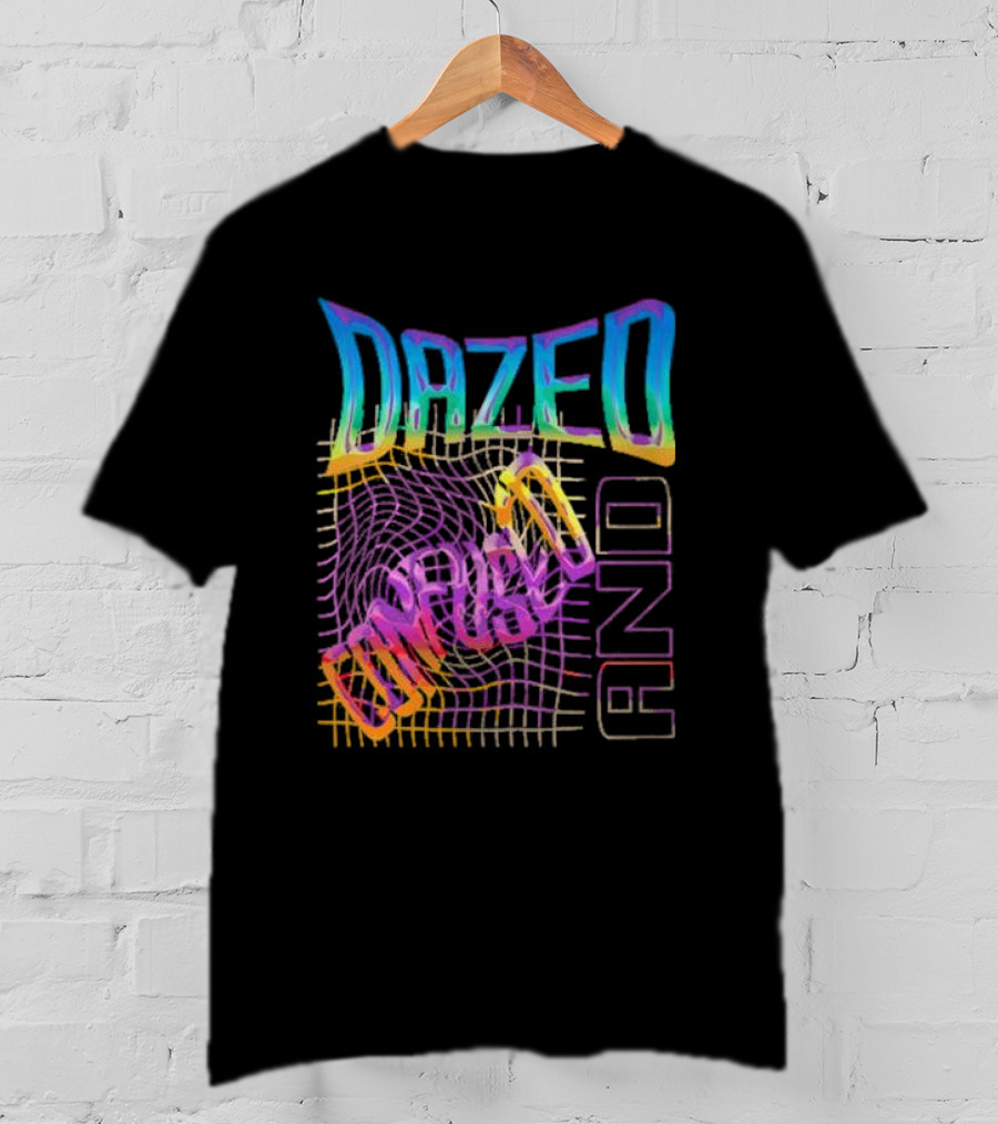 Dazed And Confused Vibrant Psychedelic Pattern Midnight Law T-Shirt