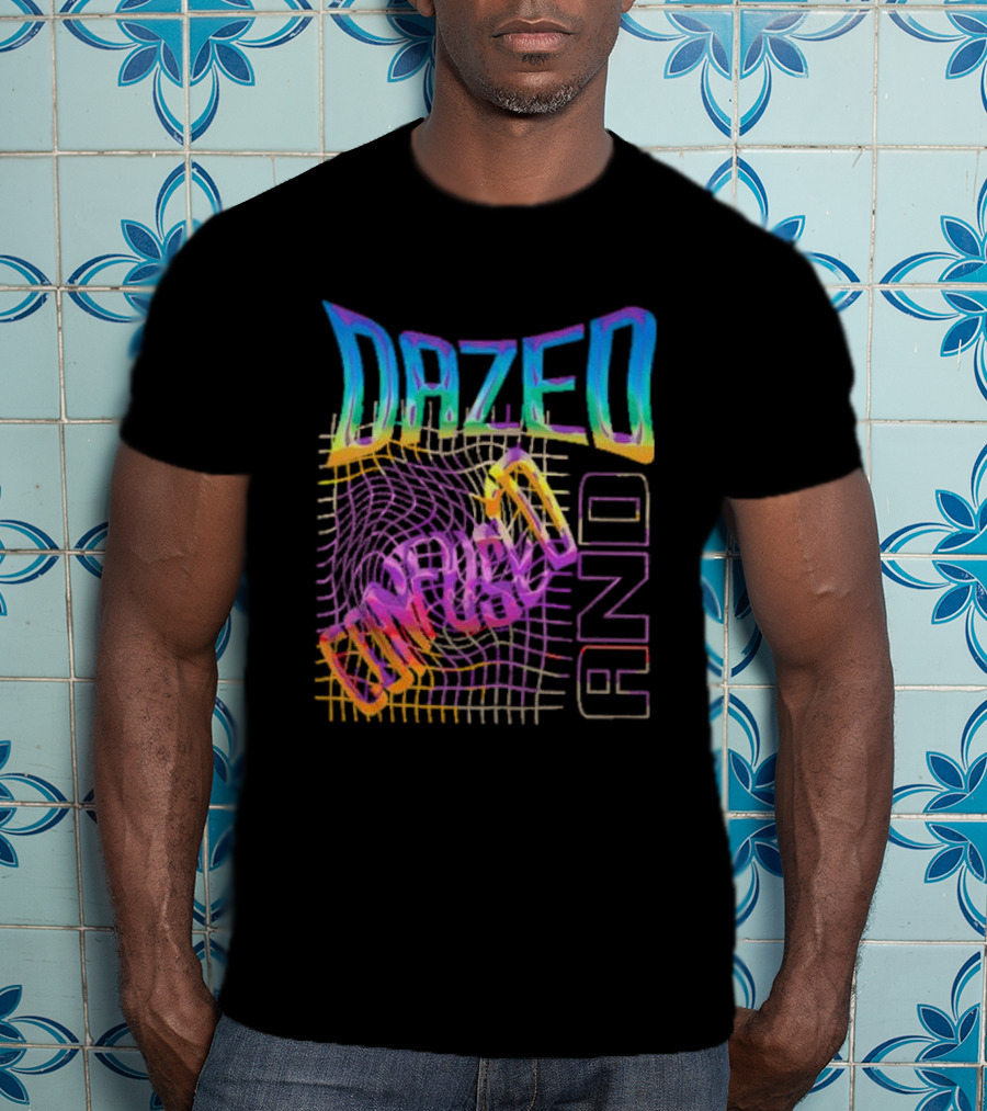 Dazed And Confused Vibrant Psychedelic Pattern Midnight Law T-Shirt