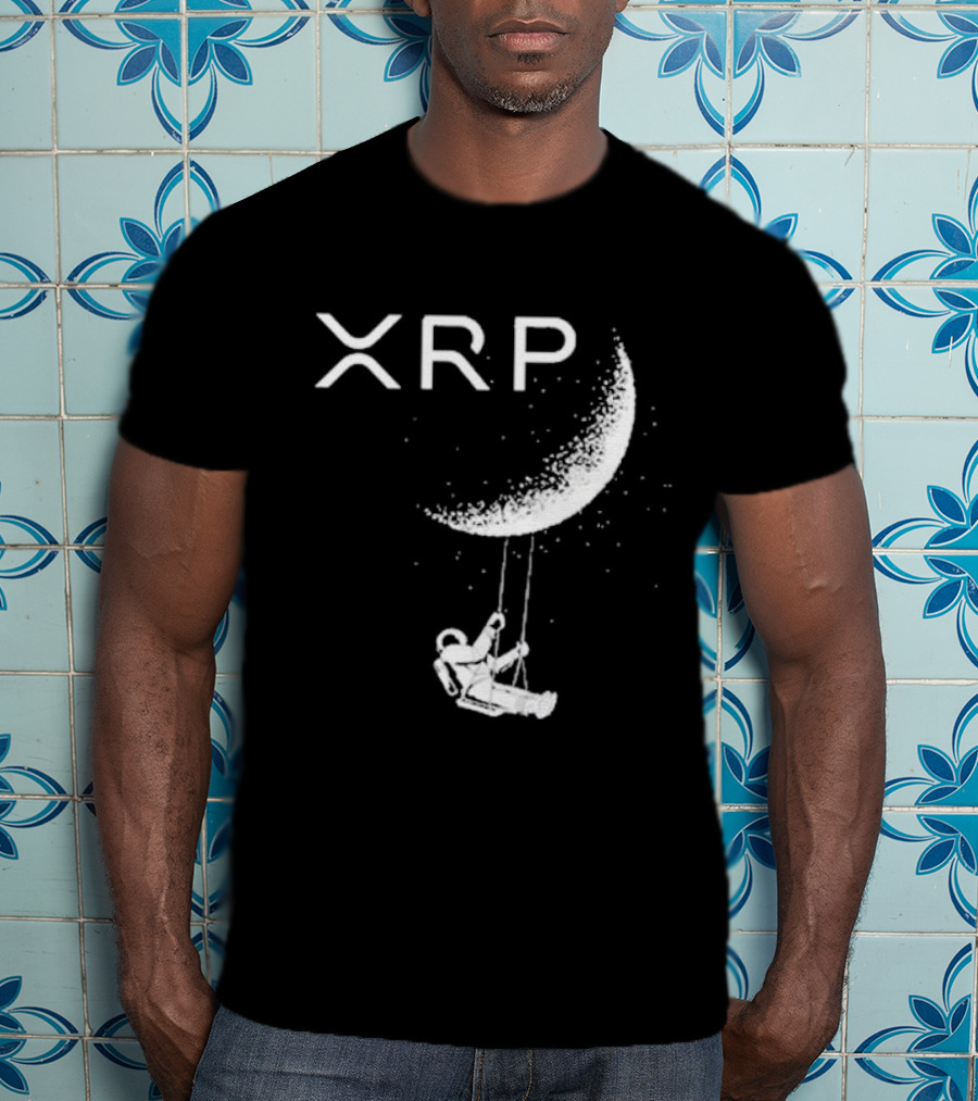 XRP Astronaut Swinging On The Moon T-Shirt