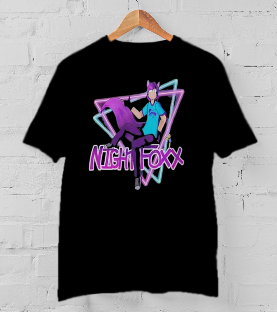 NightFoxx Neon Triangle Aesthetic T-Shirt