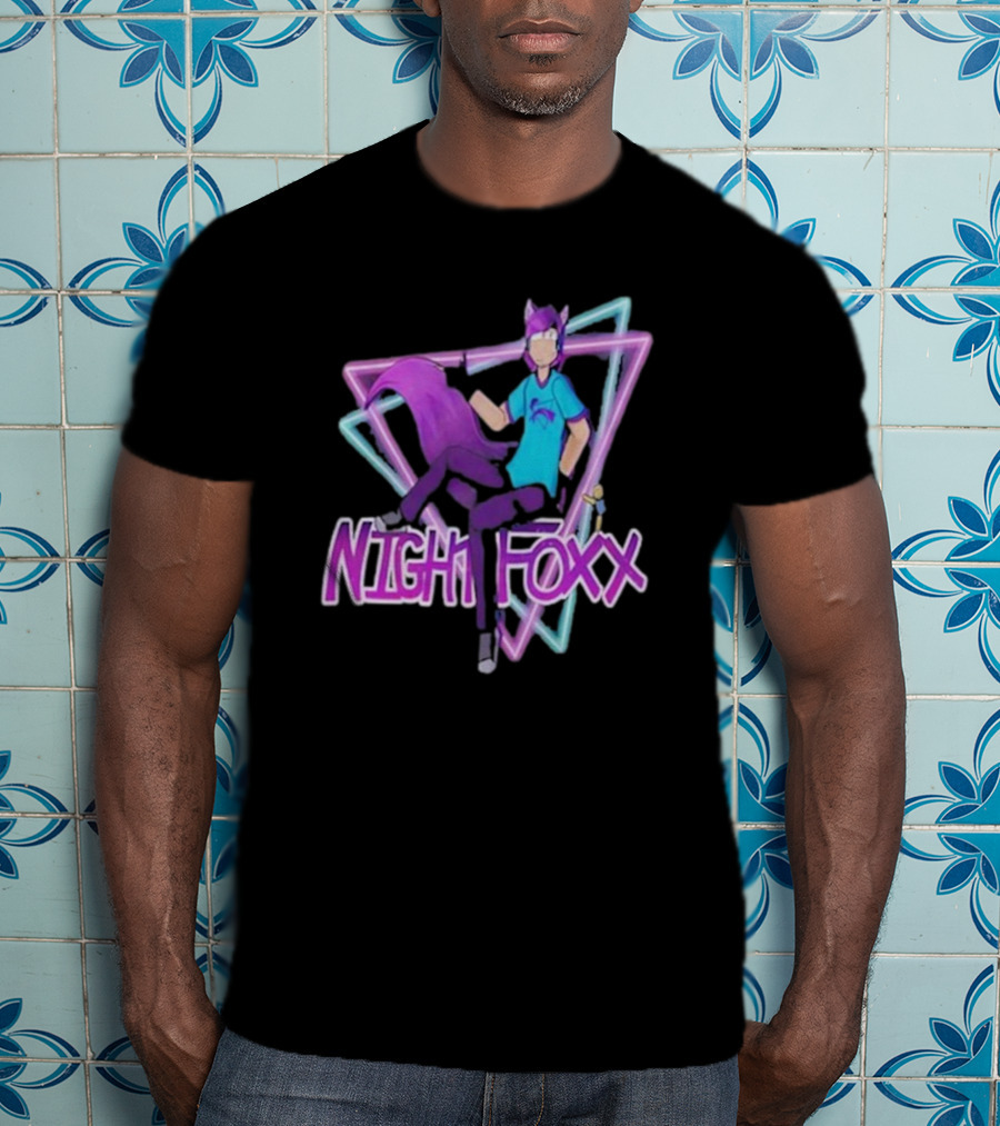 NightFoxx Neon Triangle Aesthetic T-Shirt