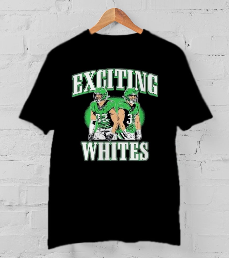 Exciting Whites Philadelphia Eagles Football Players T-Shirt