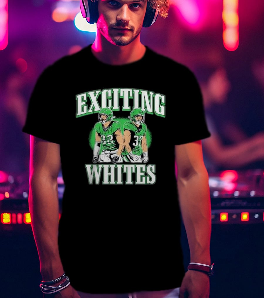 Exciting Whites Philadelphia Eagles Football Players T-Shirt