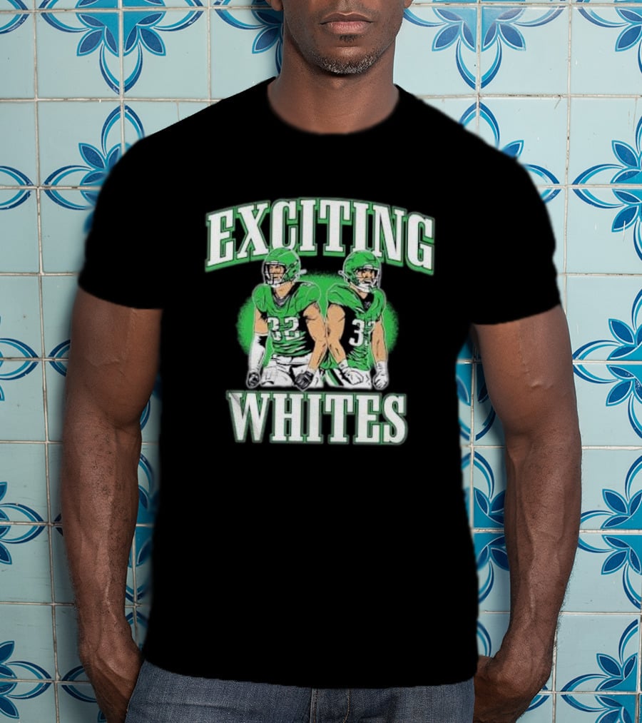 Exciting Whites Philadelphia Eagles Football Players T-Shirt