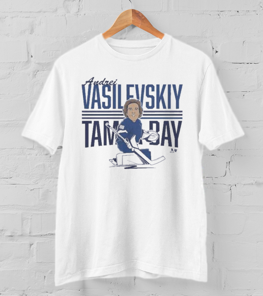 Andrei Vasilevskiy Tampa Bay Goaltender Caricature T-Shirt