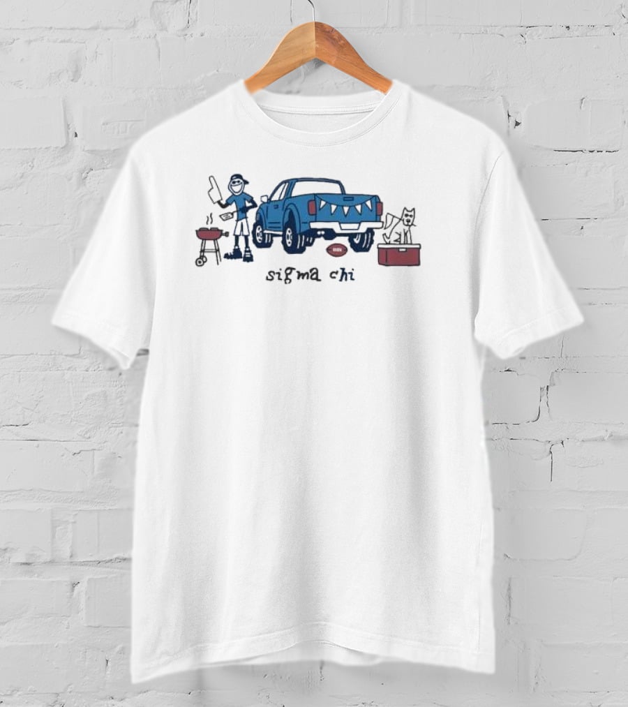Drop 009 Sigma Chi Tailgating Truck Grill Football Dog T-Shirt