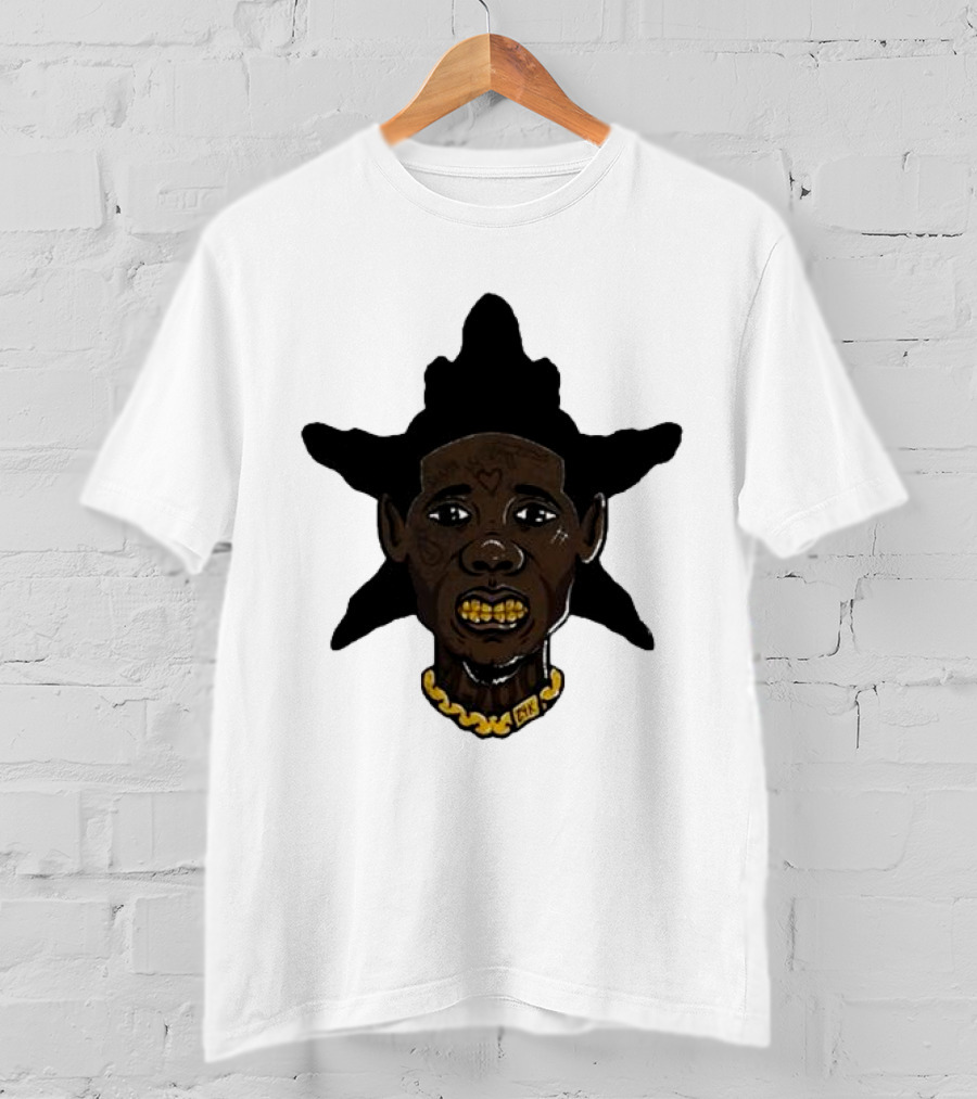 El Snappo Zootieee Wrld Star Head Gold Teeth Necklace T-Shirt