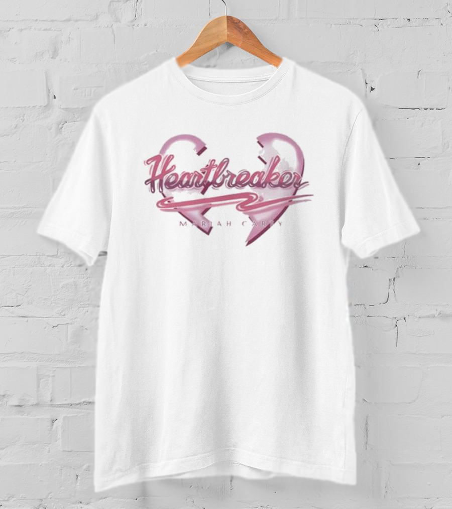 Heartbreaker Mariah Carey Broken Pink Heart T-Shirt