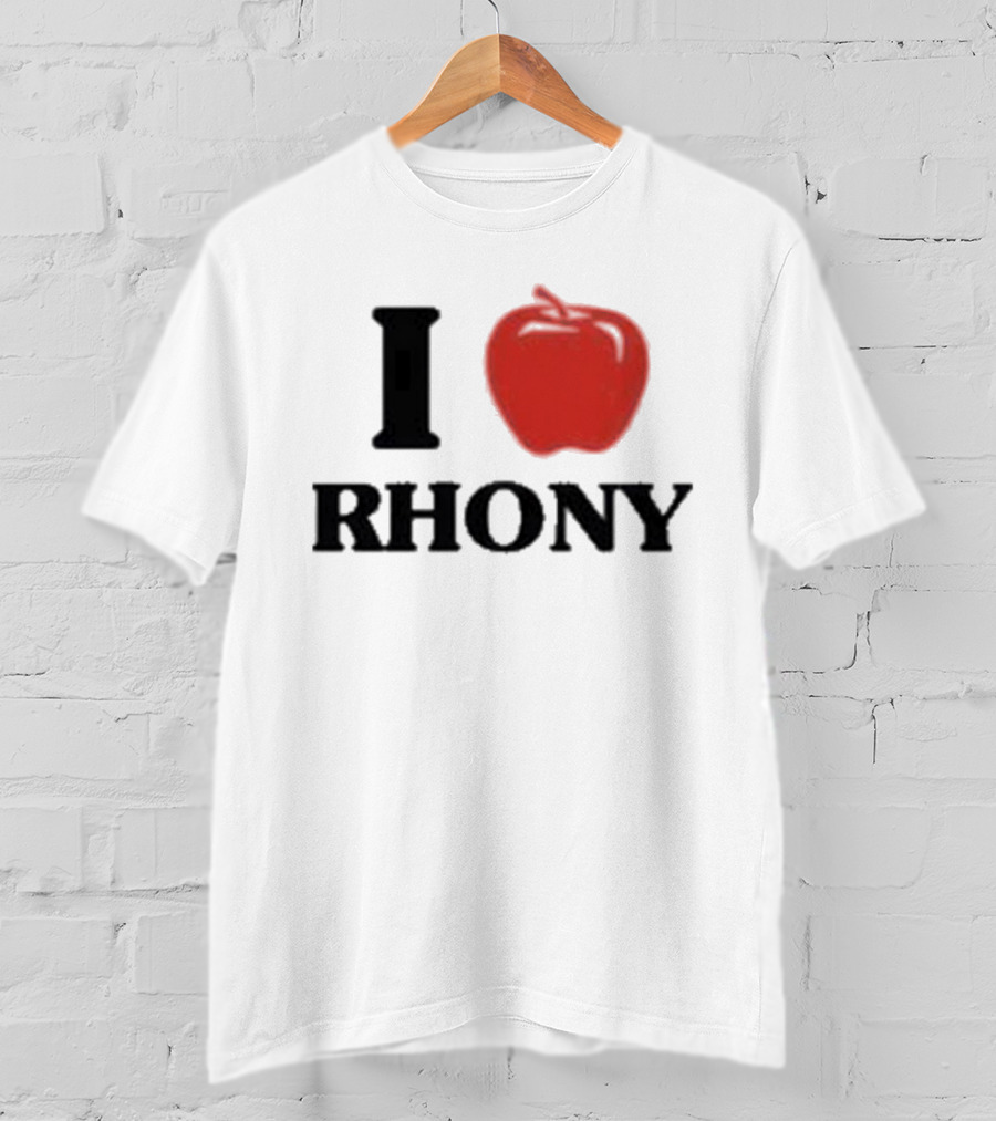 I Apple RHONY Real Housewives Of New York City Logo Tribute Iconic Series Fan Meme T-Shirt