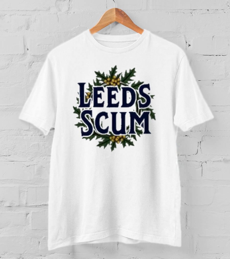 Leeds Scum Christmas Holly Festive T-Shirt