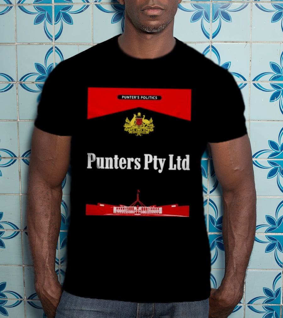Punter’s Politics Punters Pty Ltd Government Parliament Building Emblem T-Shirt