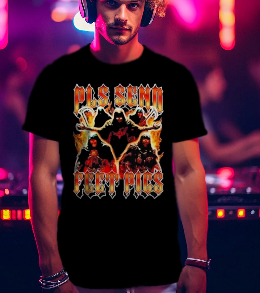 Pls Send Feet Pics Reaper Flames Vintage T-Shirt