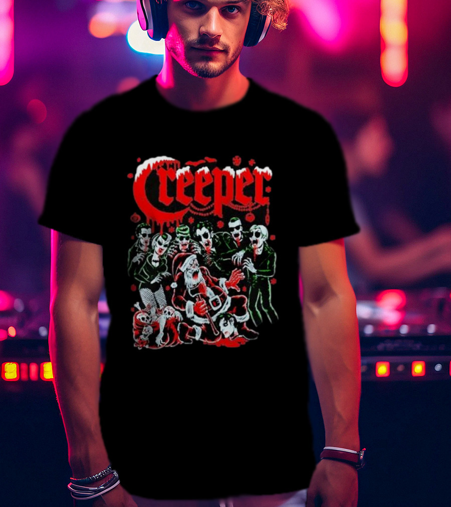 Creeper Sol Rac Santa Christmas Party T-Shirt