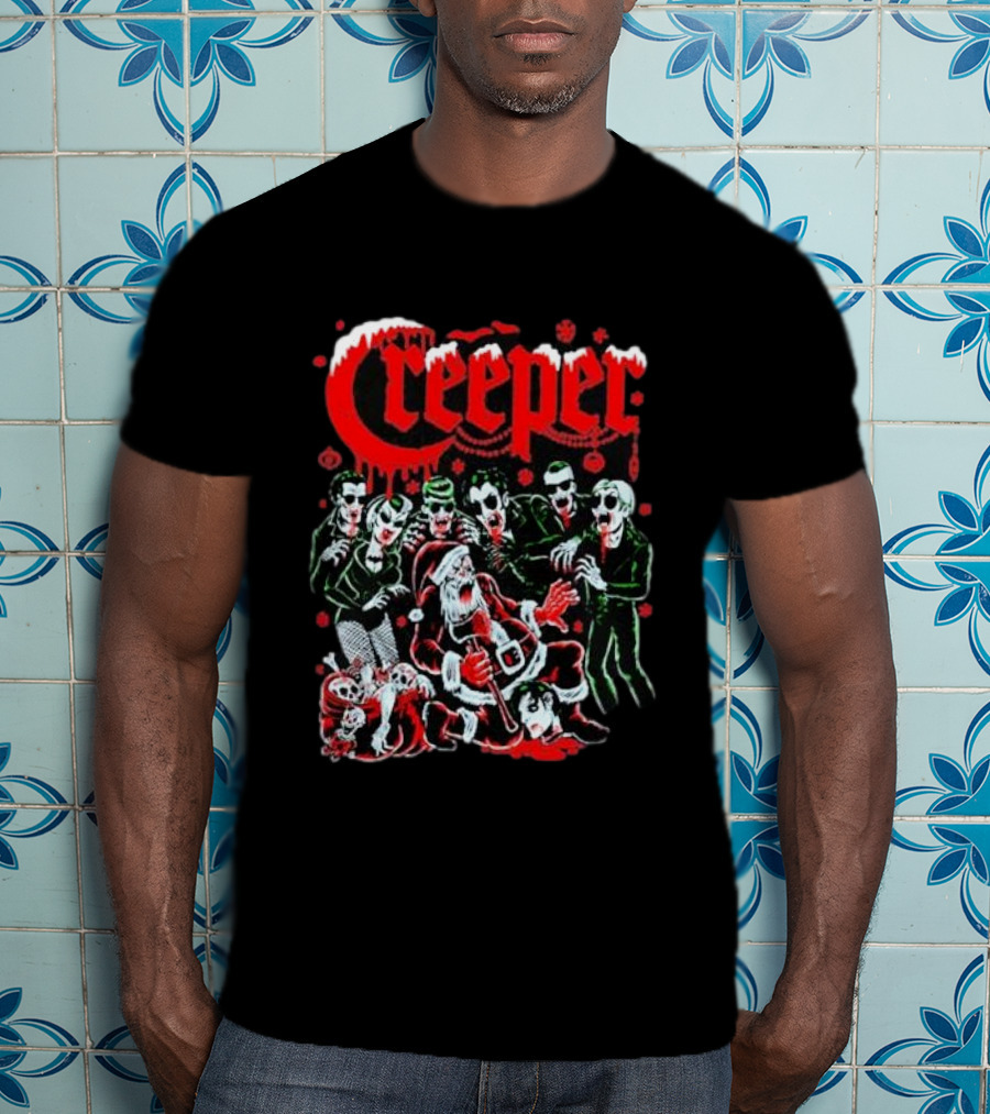 Creeper Sol Rac Santa Christmas Party T-Shirt